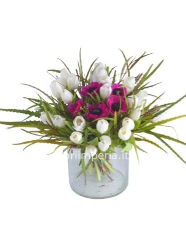 Bouquet composto da 15 tulipani